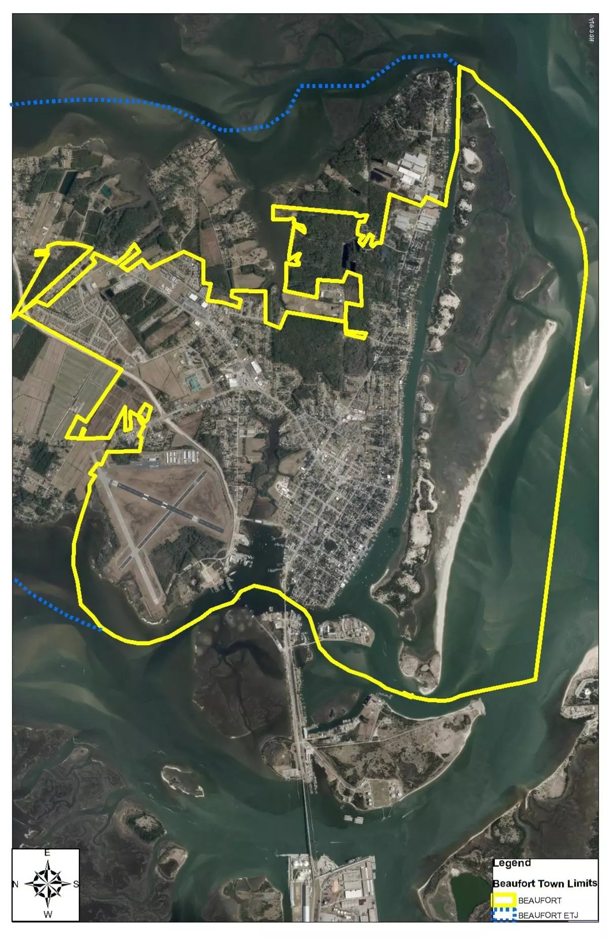 Map of the Town's jurisdiction in the waterway